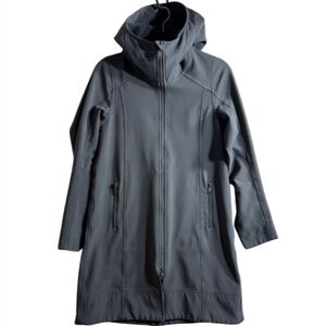 Lululemon Apres Long Rain Jacket Softshell Size 4 Grey Water Repellent